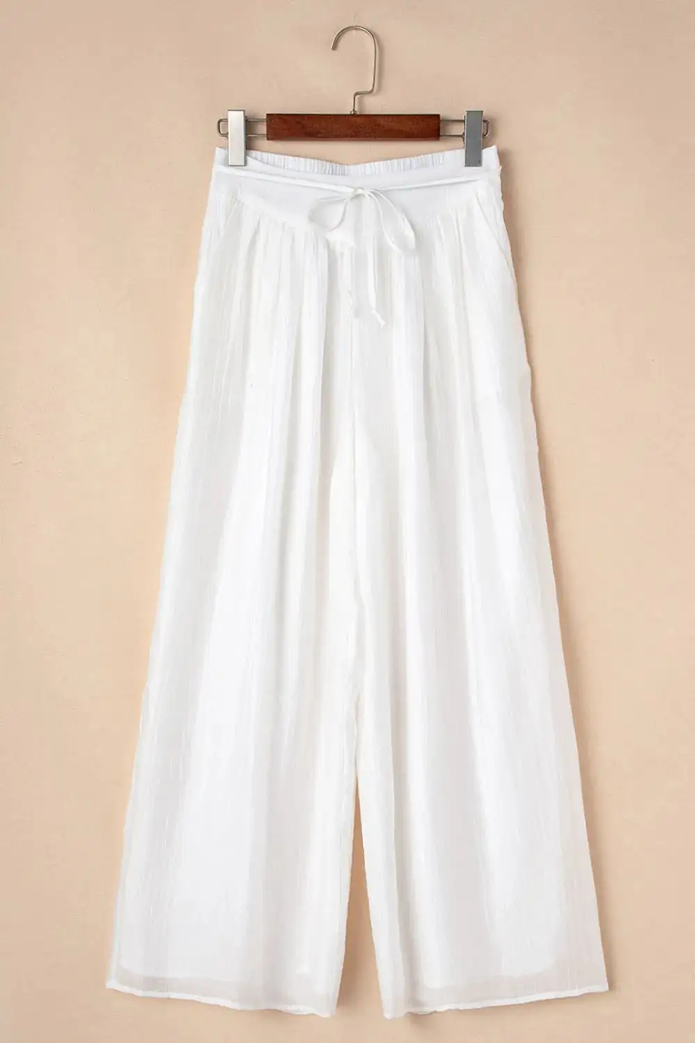 Tie Detail Pleated Pants
