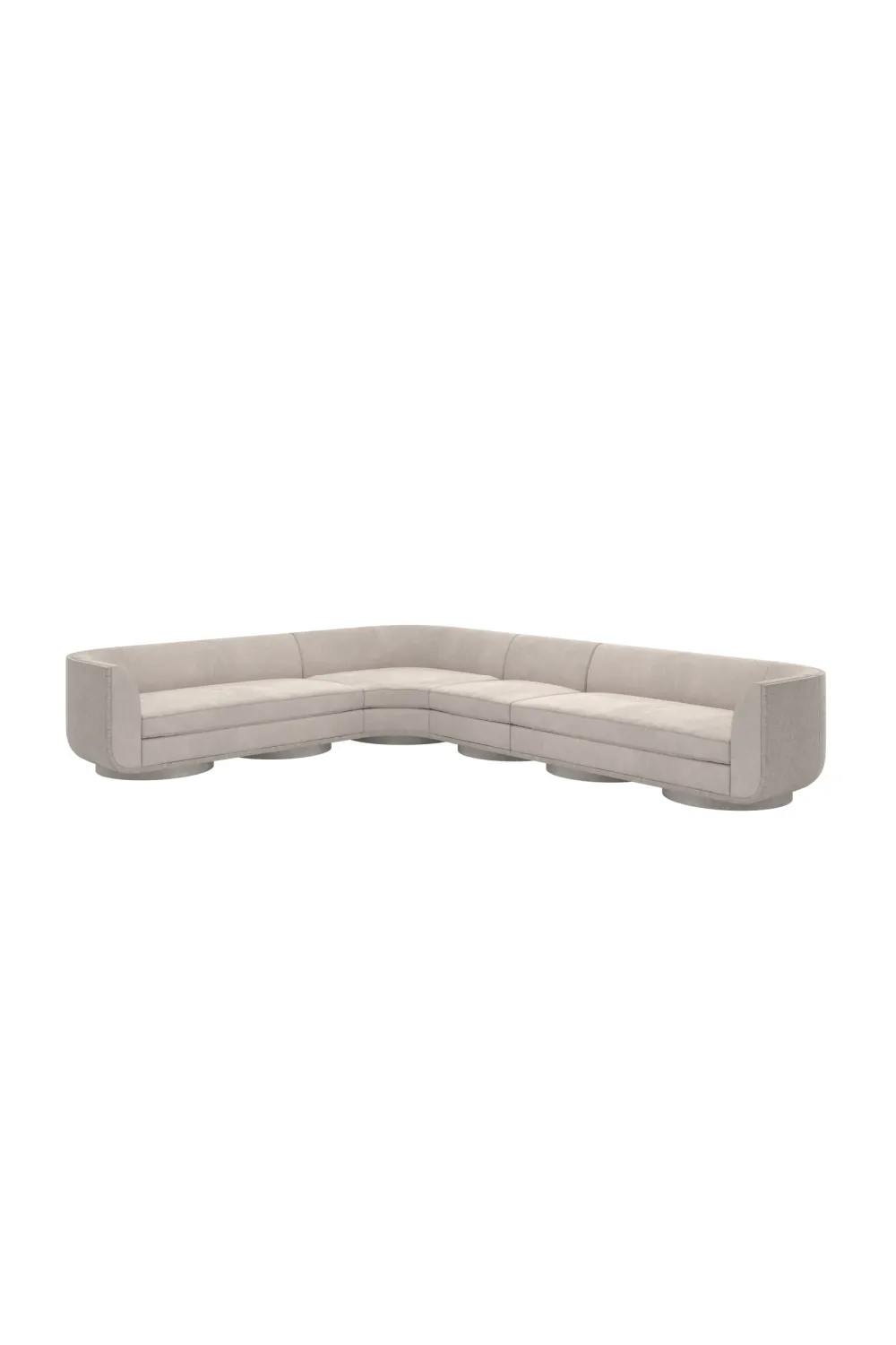 Sculptural Sectional Velvet Sectional Sofa