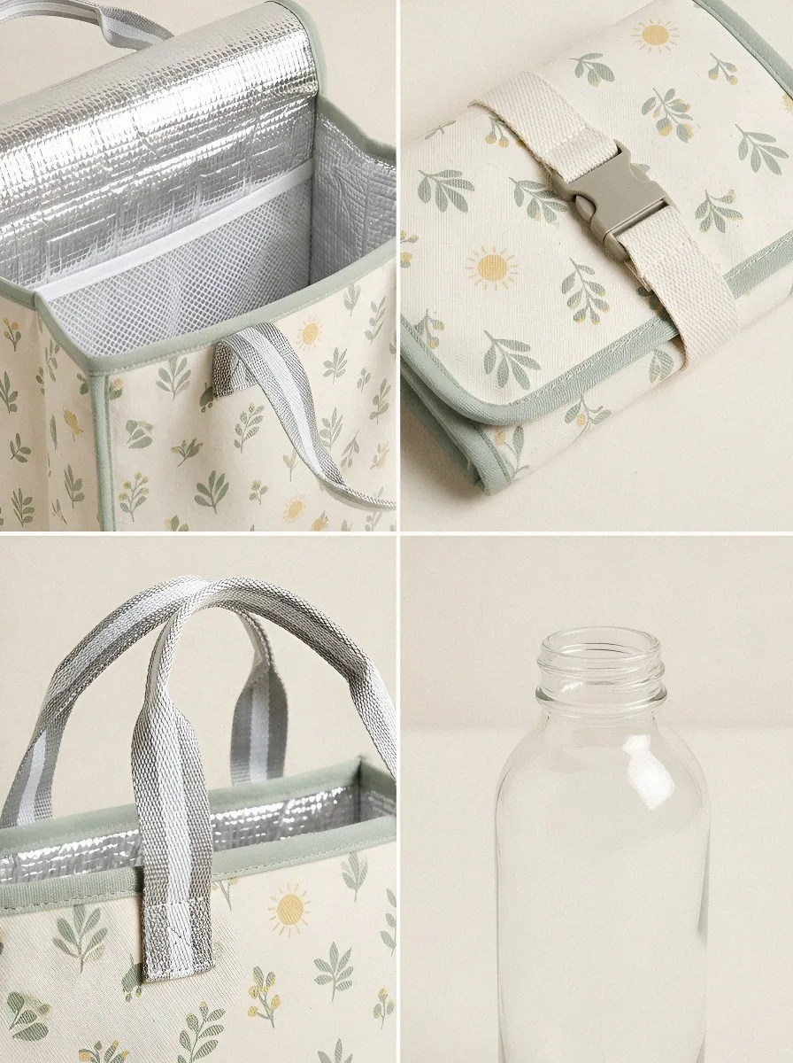Floral Sun Botanical Printed Insulated Lunch Bag