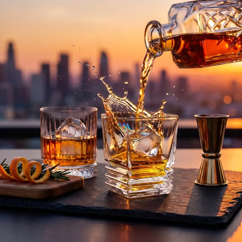 Crystal Double Old-fashioned Glasses