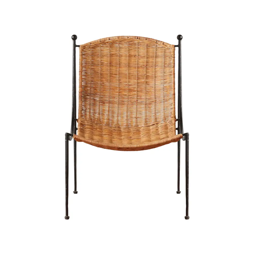 Cabinet Storage Wicker Accent Chair
