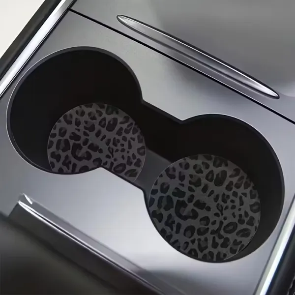 Leopard Print Car Coasters