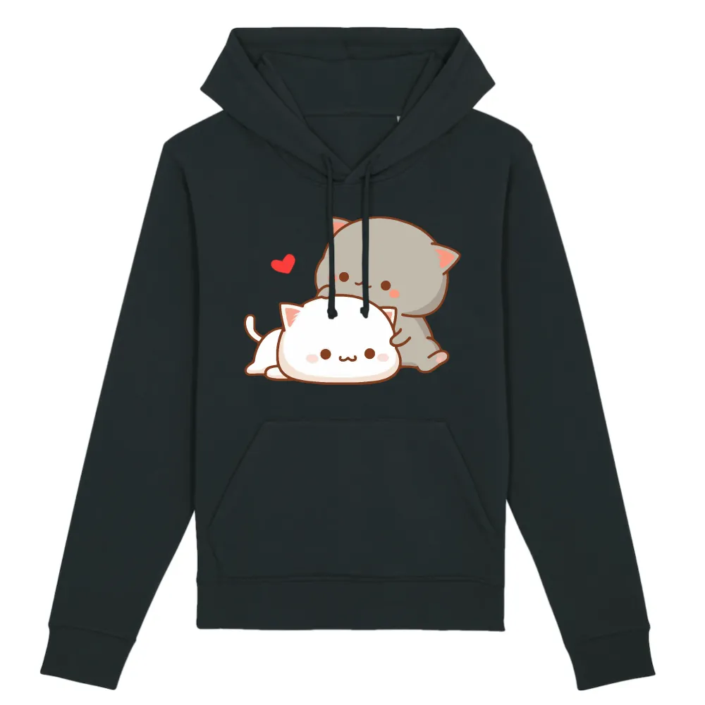 Cute Cat Graphic Pullover Hoodie