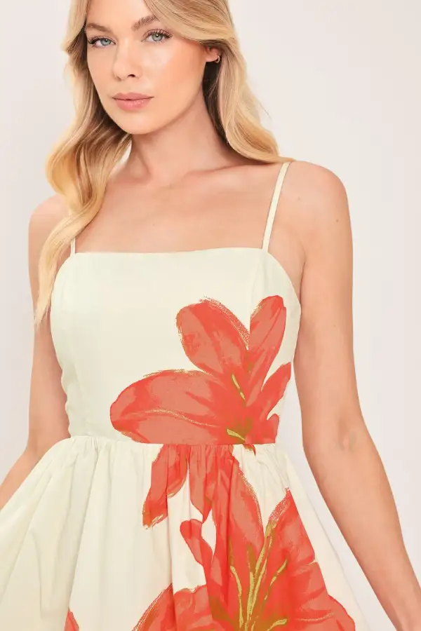 Classic Cotton Printed Mini Dress