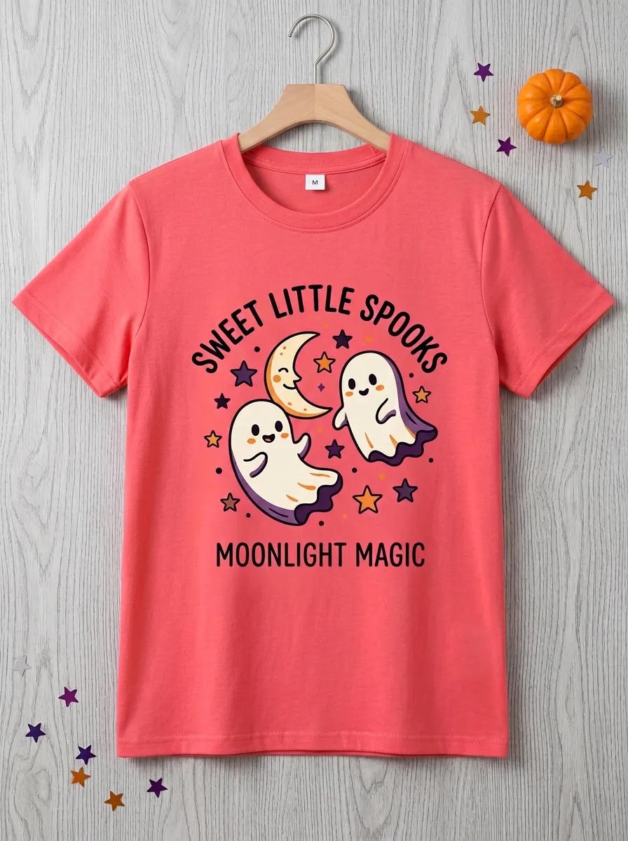 Moon Halloween Graphic T-Shirt
