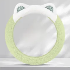 Fuzzy Cat Ear Steering Wheel Cover