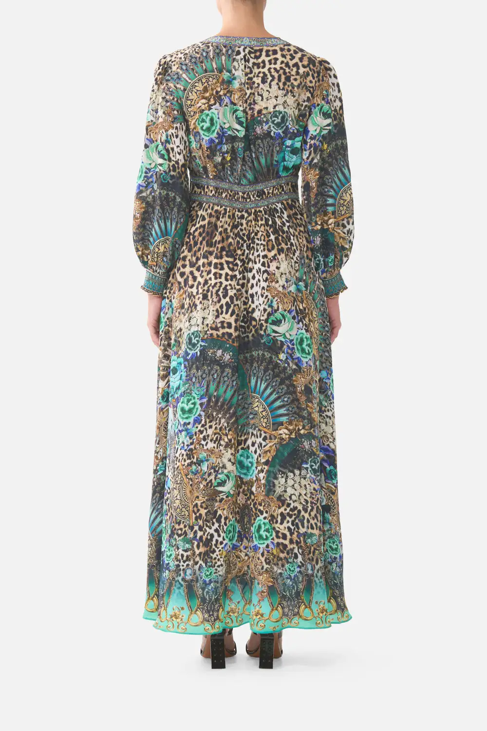 Button Dress with Shaped Waistband