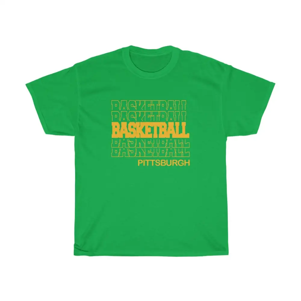 Basketball Pittsburgh in Modern Stacked Lettering