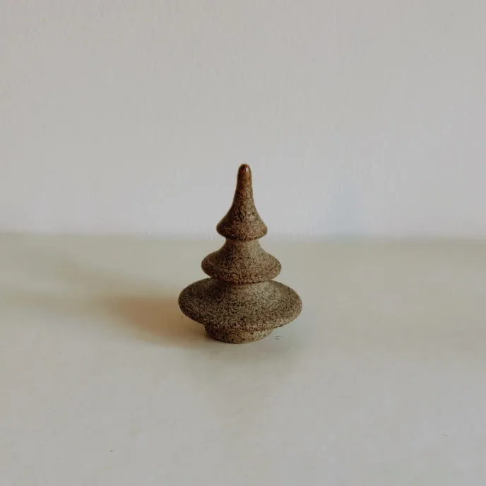 Raw Stoneware Tree Ornament