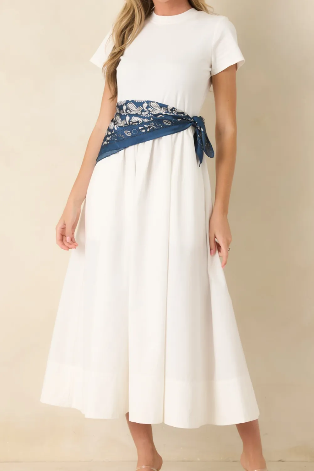 Relaxed Silhouette Midi Dress