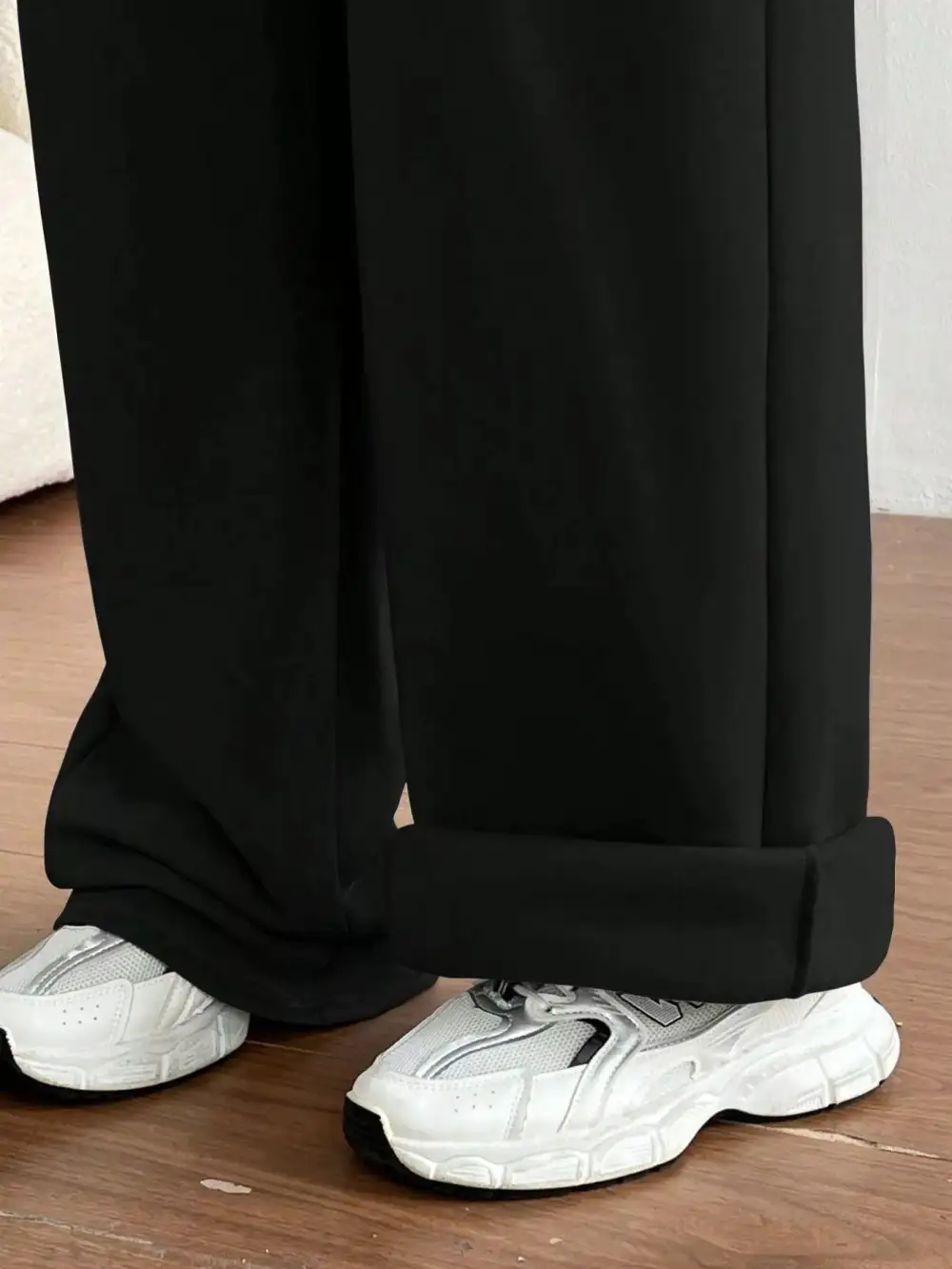 High Waist Drawstring Wide Leg Pocketed Casual Joggers