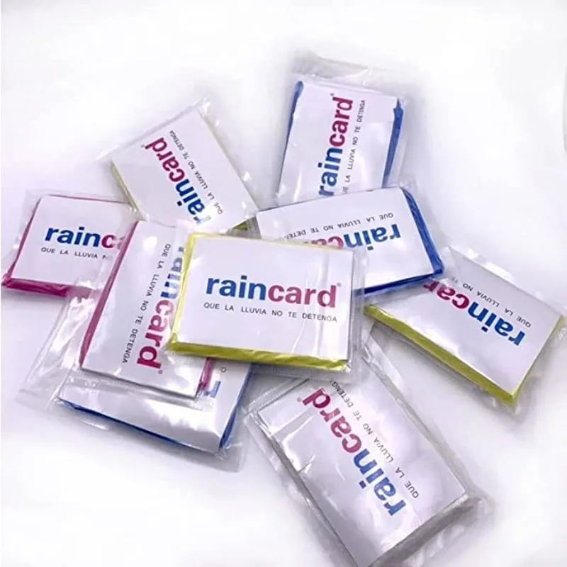 Rain Card Disposable Unisex Pocket Size Easy to Carry Digi Raincoat Free Size