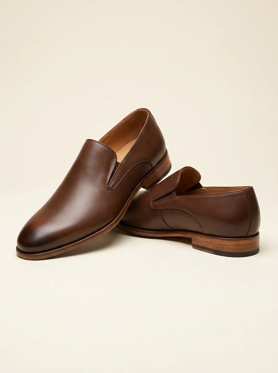 Men's Classic Business Leather Slip-On Dress Shoes