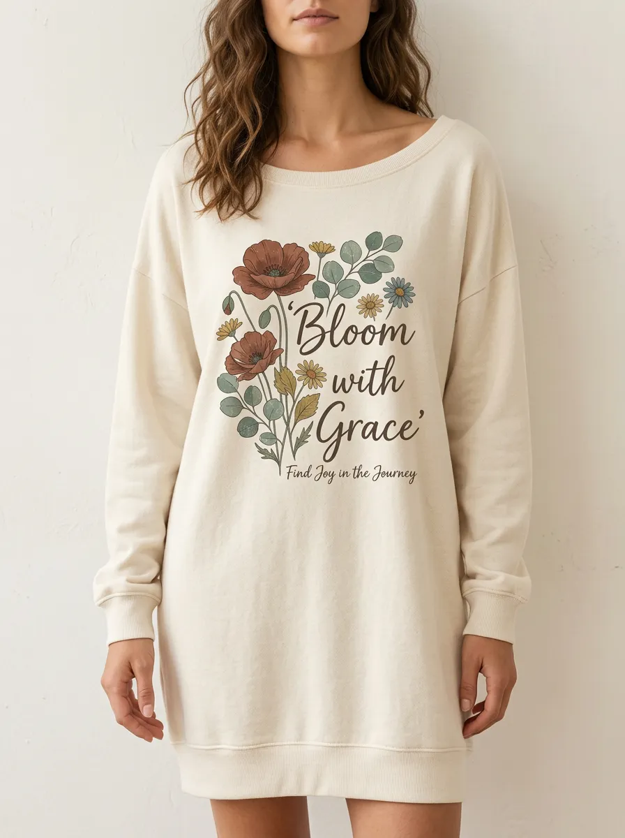 Bloom With Grace Floral Sweatshirt