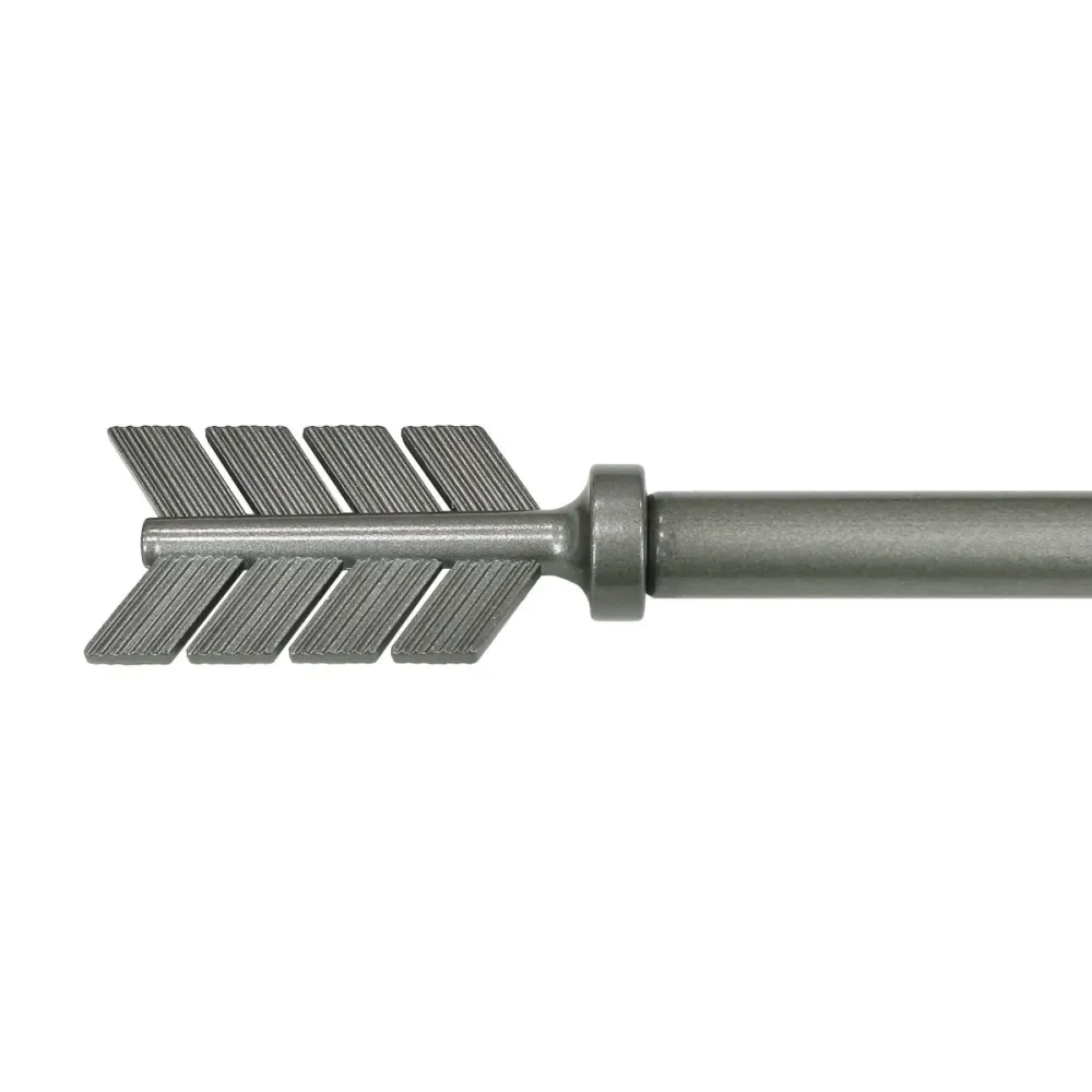 Adjustable Arrow Finial Metal Curtain Rod 28 x 48-Inch