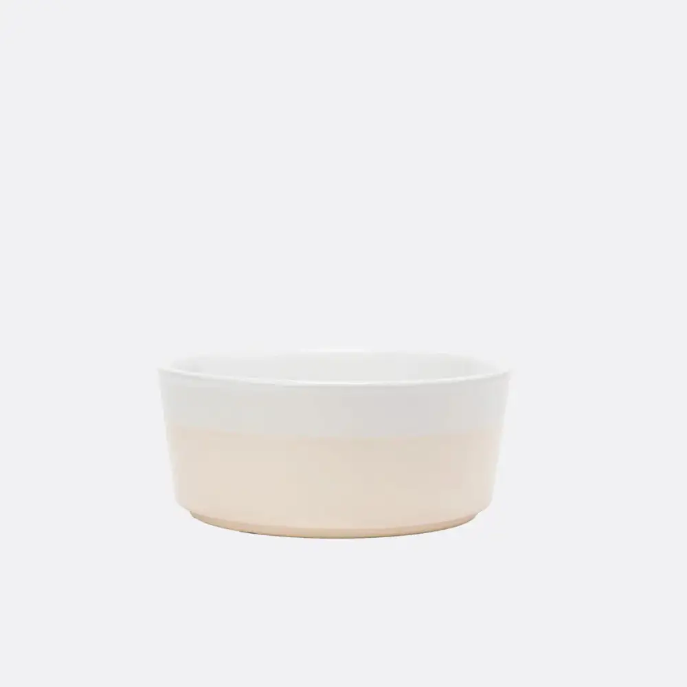 Ringed Ceramic Dog Bowl