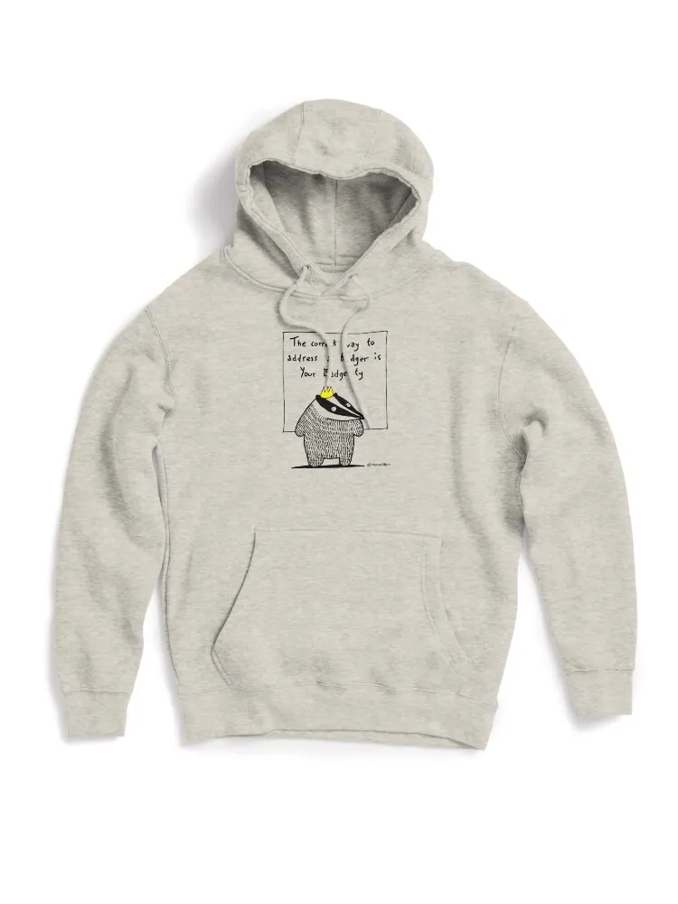 Retro Badger Illustration Hoodie