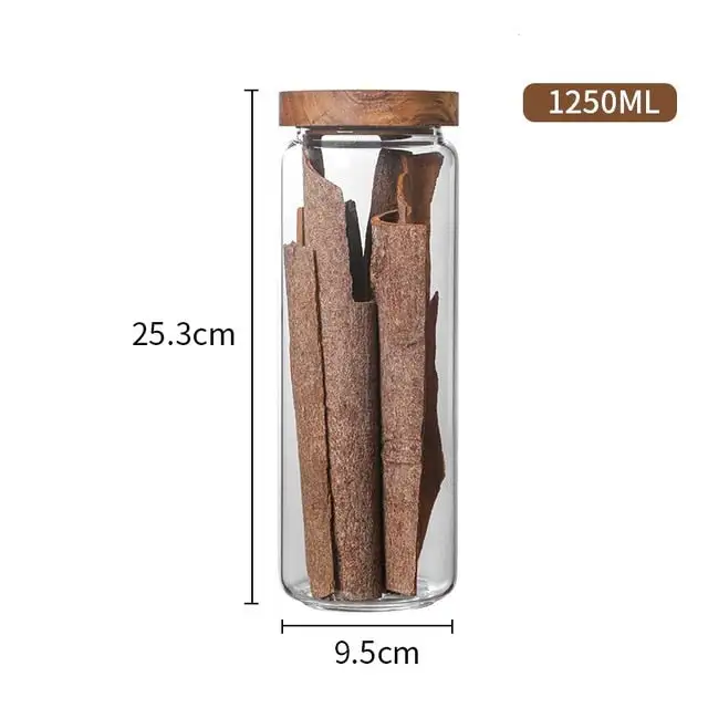 Wooden Glass Spice Home Storage Rack