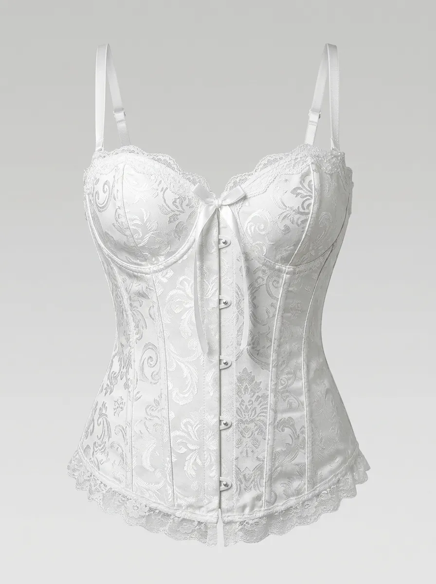 Floral Jacquard Women's Corset Top