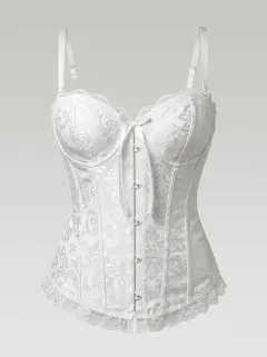 Floral Jacquard Women's Corset Top