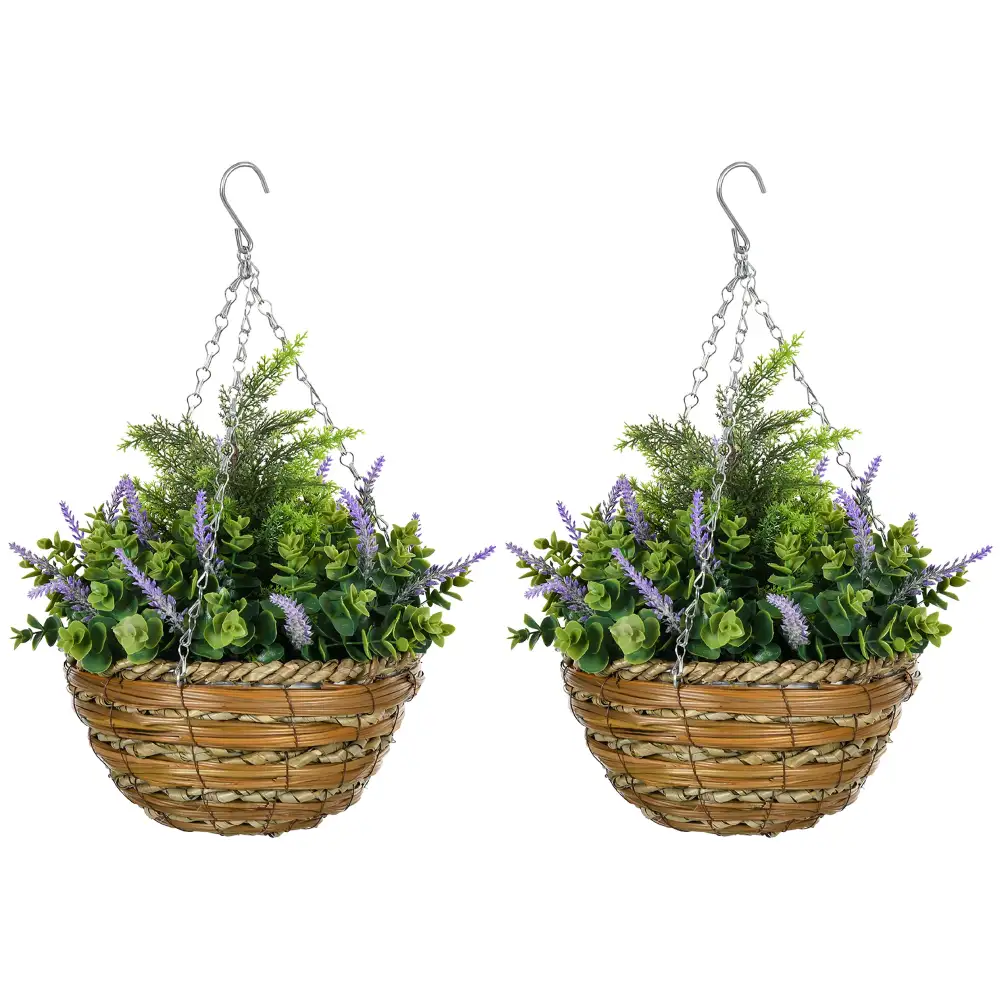 Everyday Wall Mounted Round Hanging Faux Floral Display