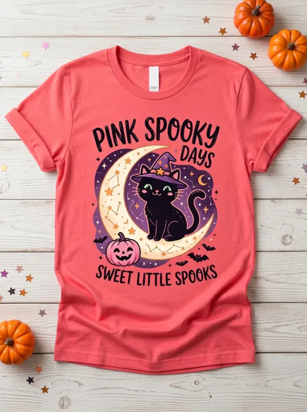 Pumpkin -Cat Cat Halloween Graphic T-Shirt