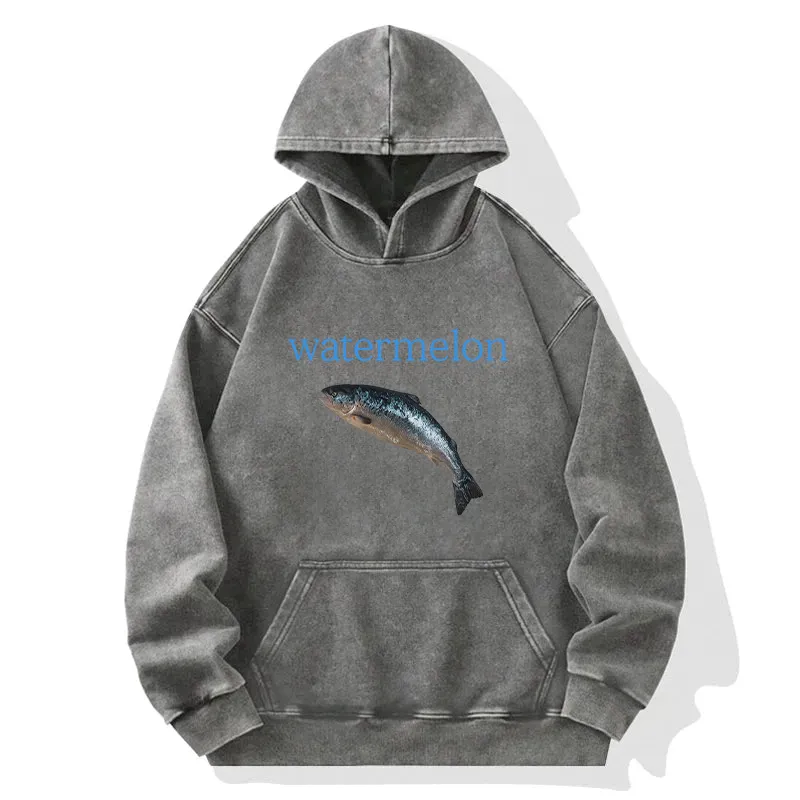 Watermelon Fish Washed Hoodie