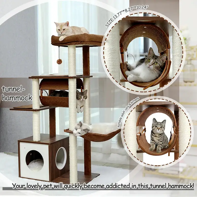 Comfortable Cat Climbing Tree Plush Frame