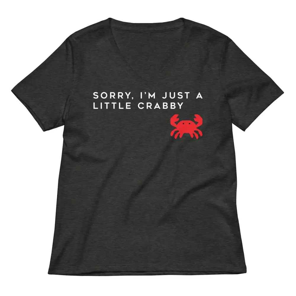 Crabby Print V Neck Tee