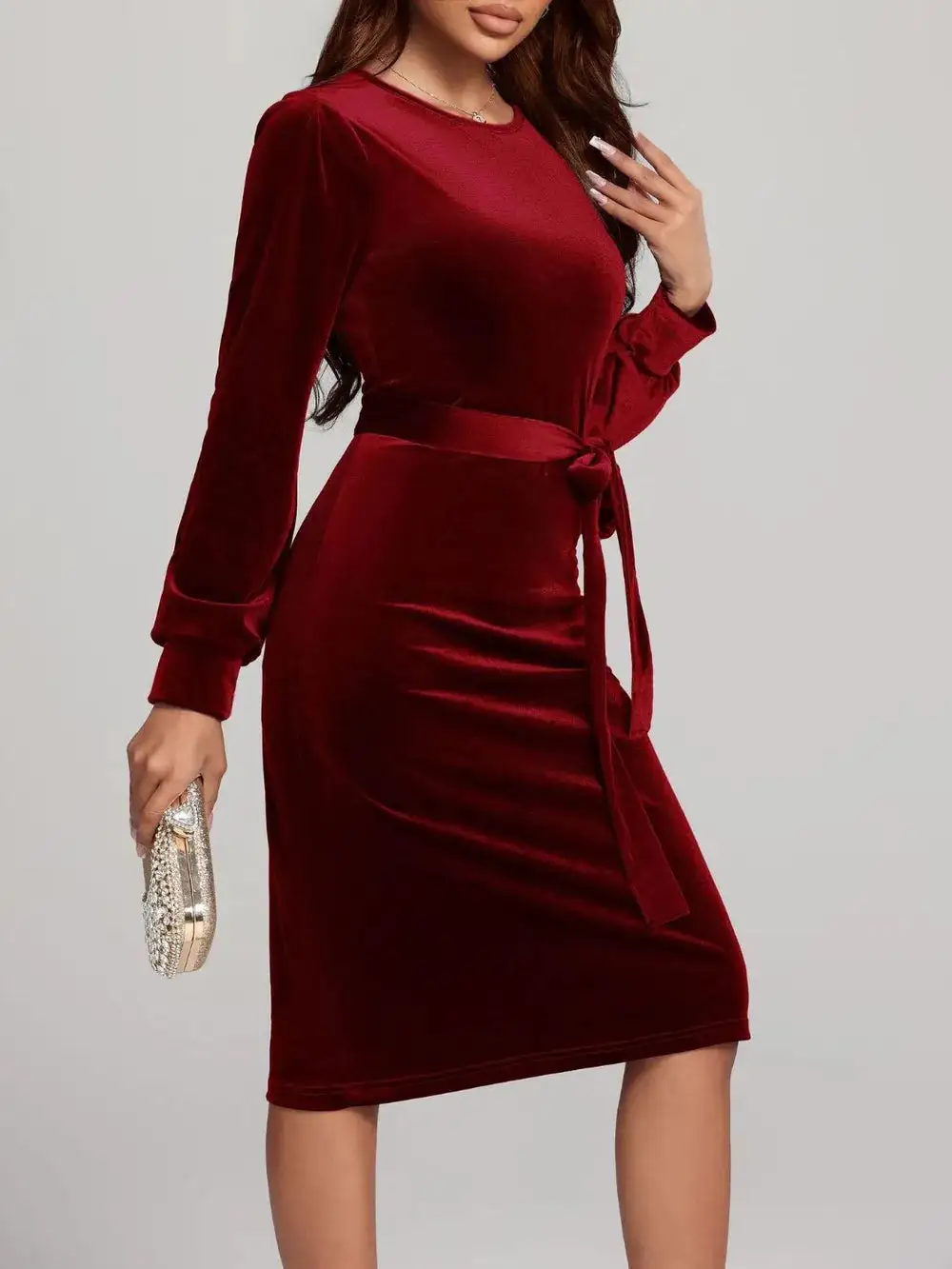 Modern Tie Detail High Waist Dress