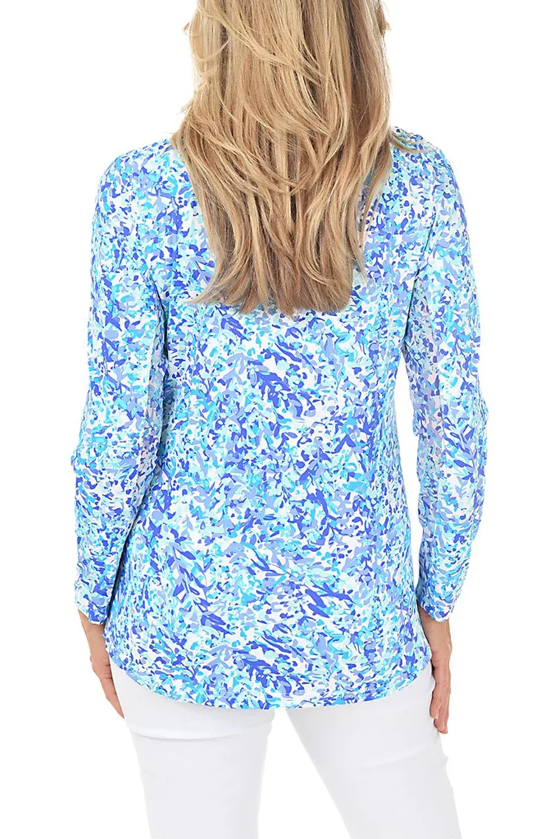 Climbing Vines Cooling Mock Neck Top