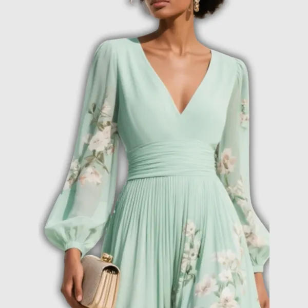 Floral Printed Flowing Midi Dress