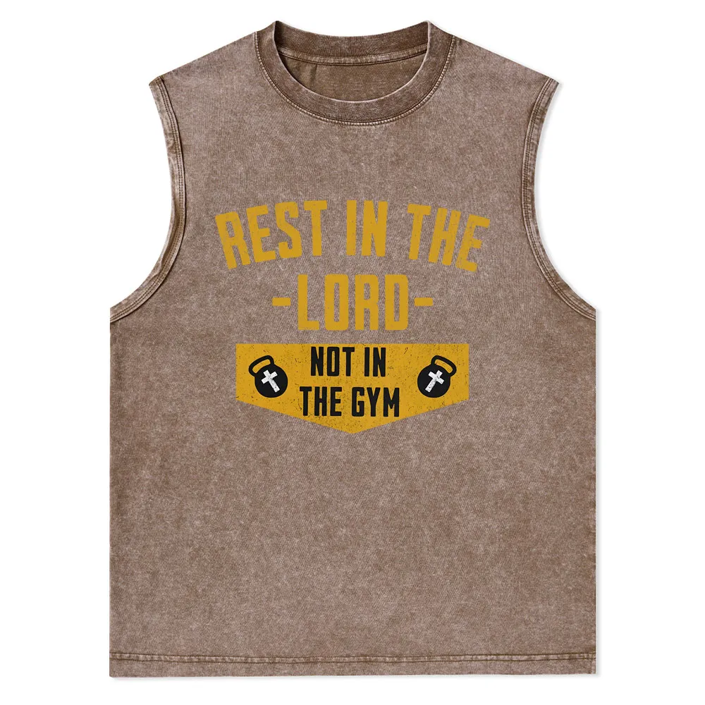 Rest In The Lord Christian Washed Tank Top