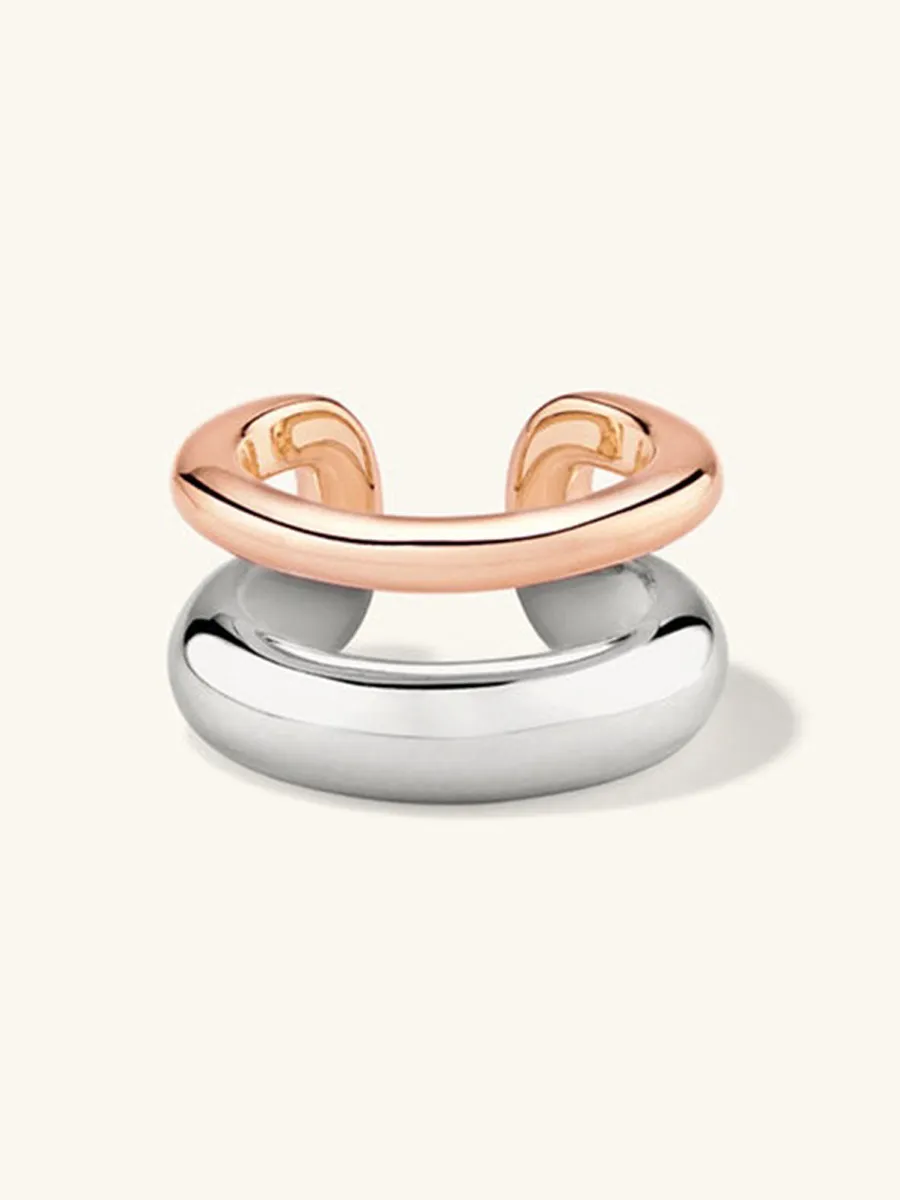 Poppy Two-Tone Layer Earring