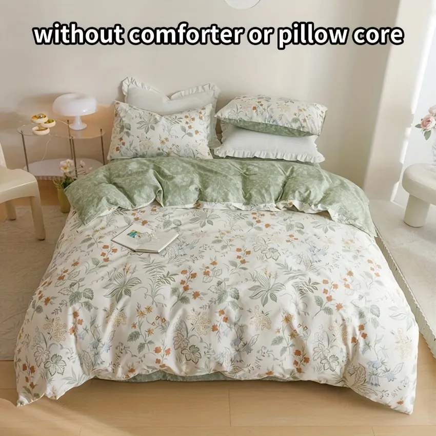 3 Pcs Floral Bedding Set