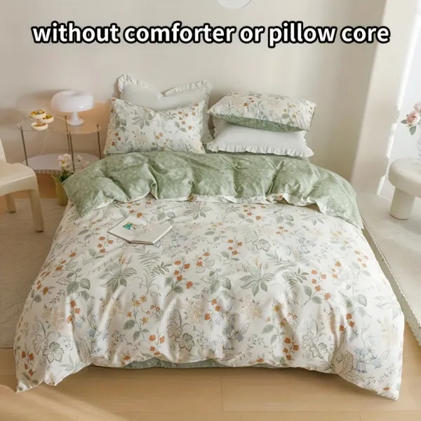 3 Pcs Floral Bedding Set