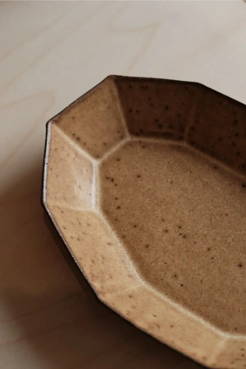 Handmade Ten-cornered Deep Plate