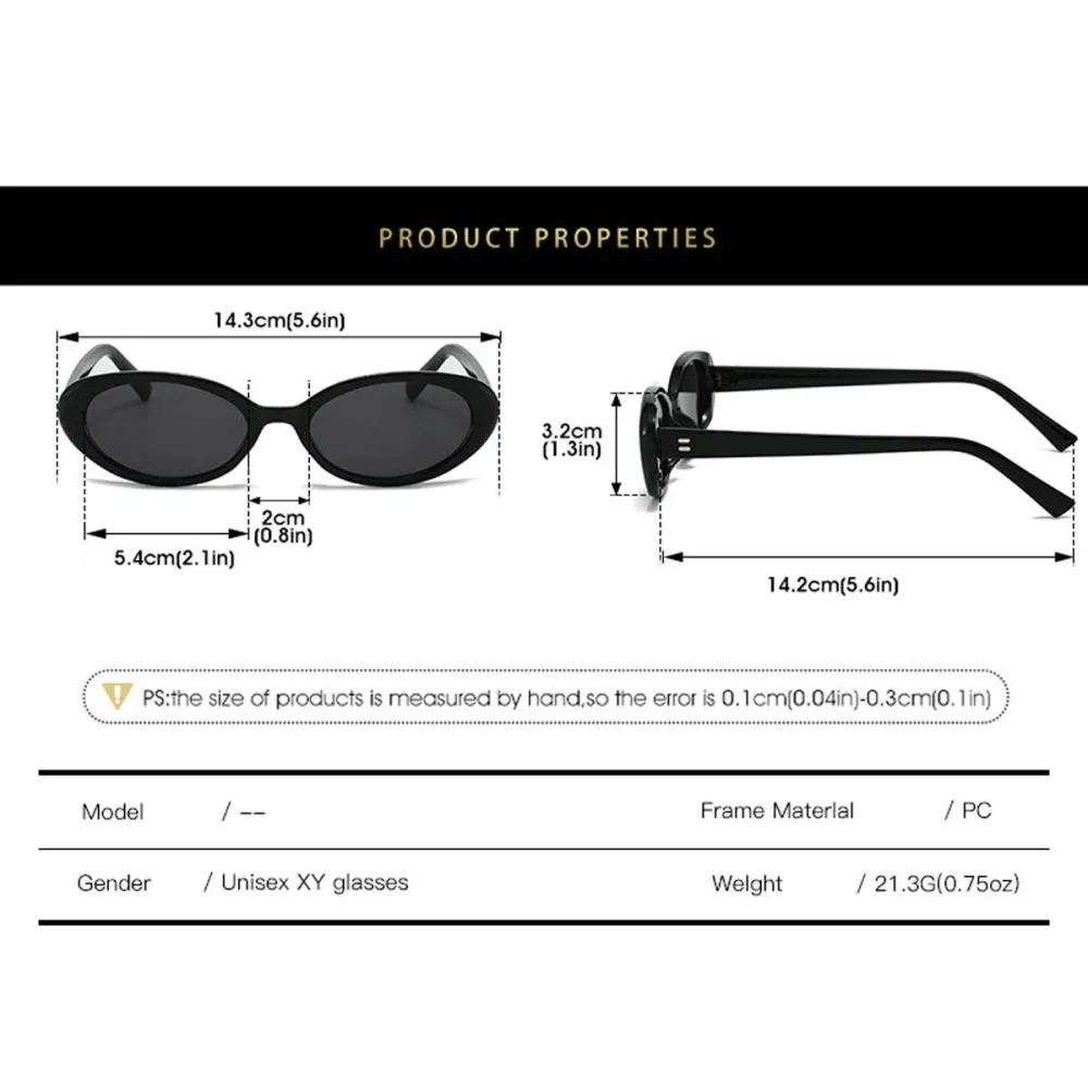Oval Small Retro Sunglasses