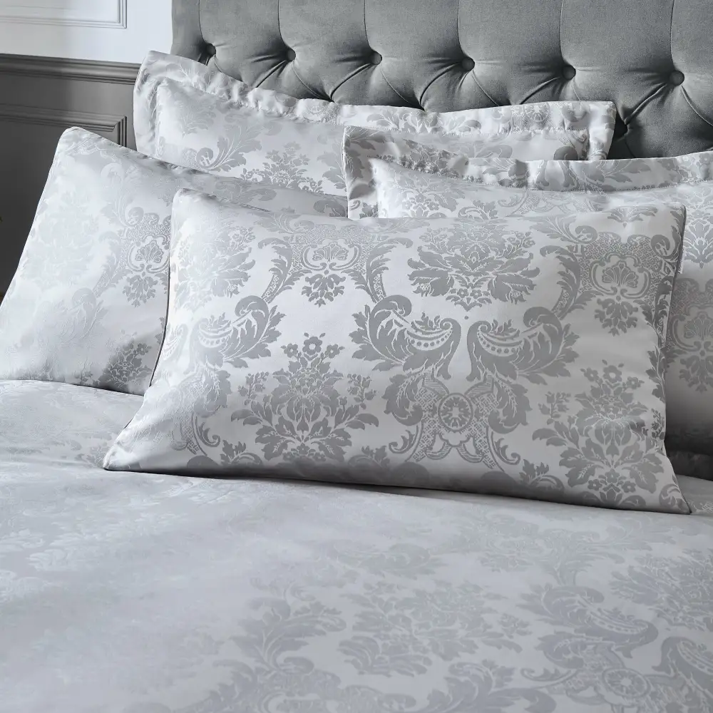 Woven Damask Cotton Duvet Cover Set