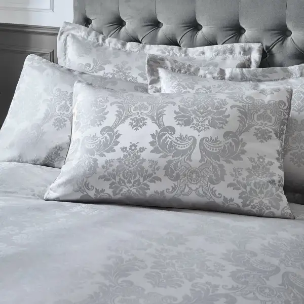Woven Damask Cotton Duvet Cover Set