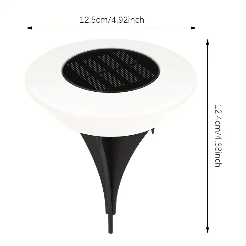 4 Pcs Outdoor Solar Disk Lights