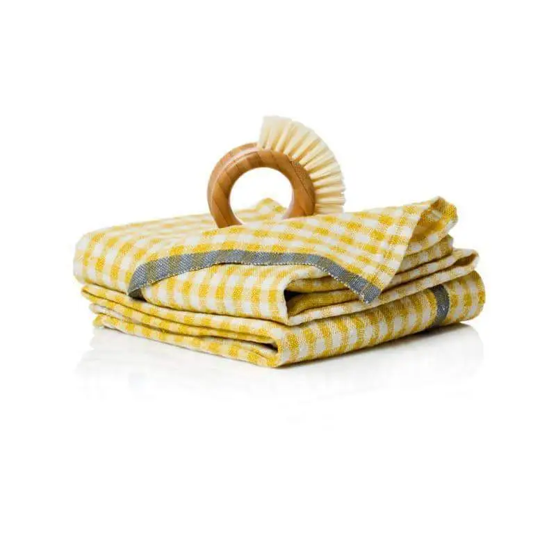 Everyday Gingham Linen Kitchen Towel Set
