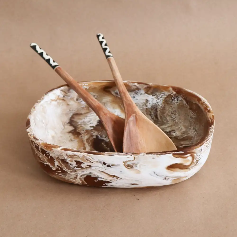 Sculptural Round Salad Bowl