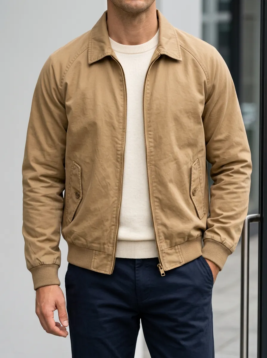 Streamlined Zip Front Utility Jacket