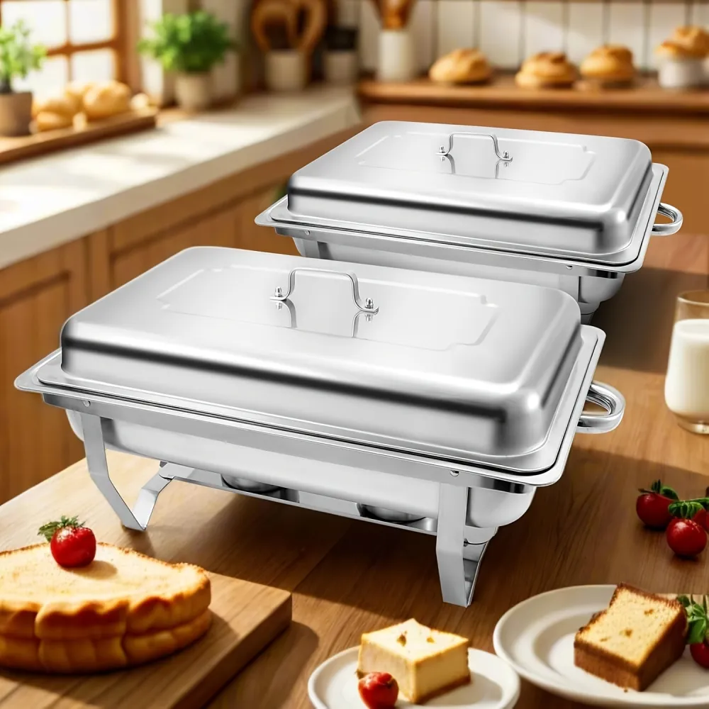 Stainless Steel Chafing Dish with Lid, Buffet Server for Keeping Food Warm