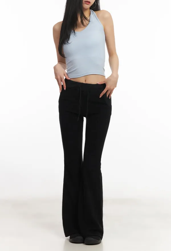 Halter-Neck Slim-Fit Tank Top