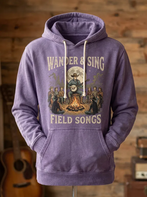 Banjo Campfire Unisex Country Music Pullover Hoodie