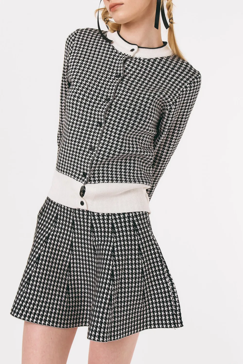 Hazel Knitted Cardi And Skirt Set
