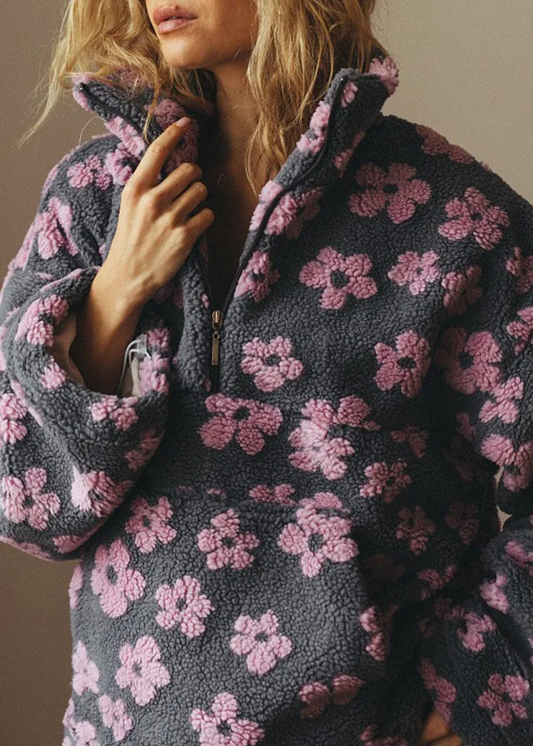 Stand-Collar Oversized Loose Jacket