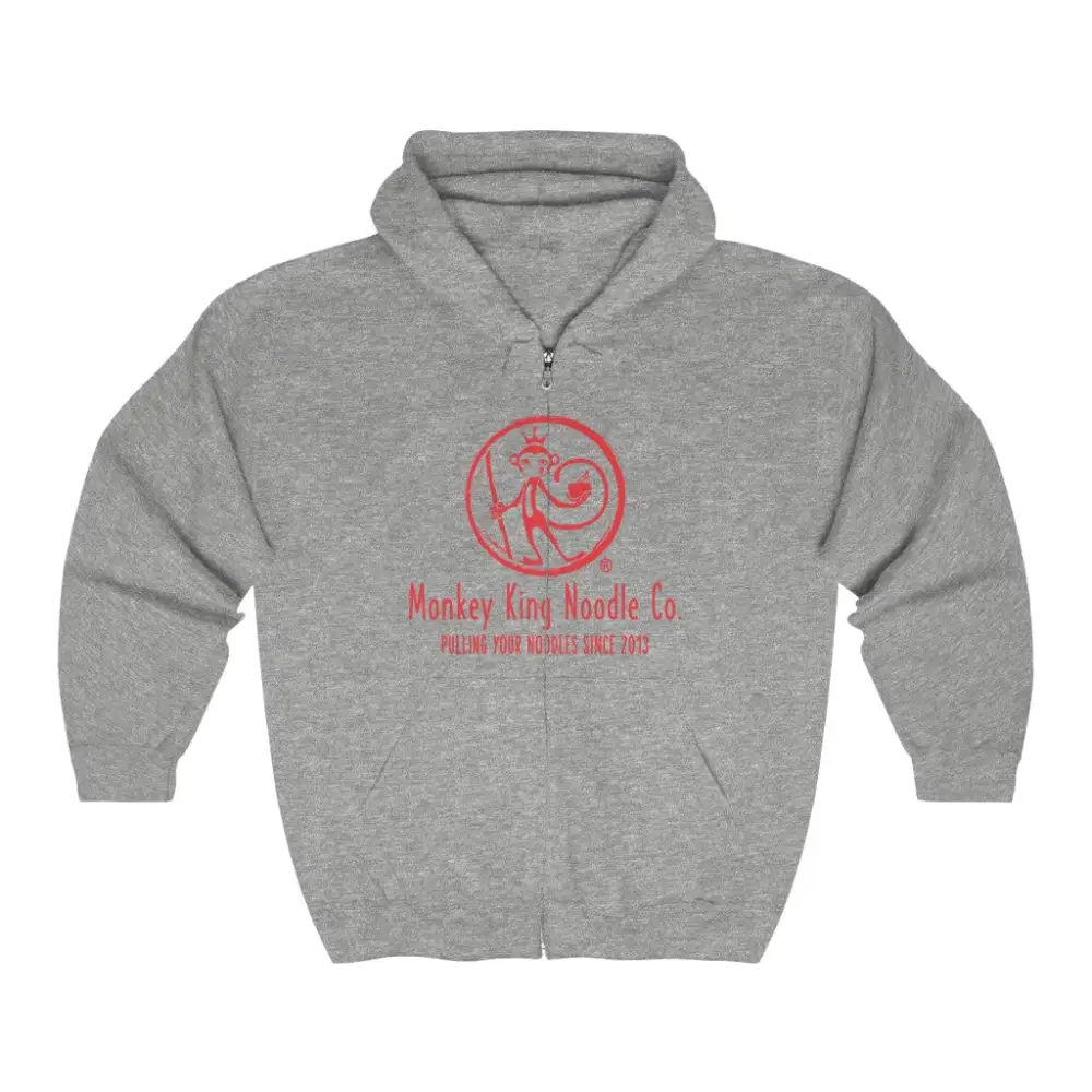 Statement Print Noodle Graphic Zip Hoodie